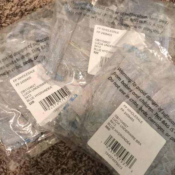 Free People Lucia Underwire Bra Blue Hydrandea - Picture 12 of 12